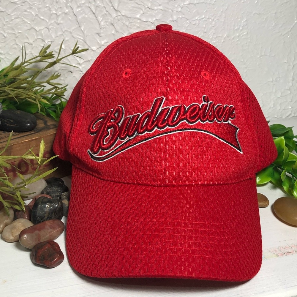 Budweiser Beer Embroidered Mesh Adjustable Hat - Picture 2 of 13